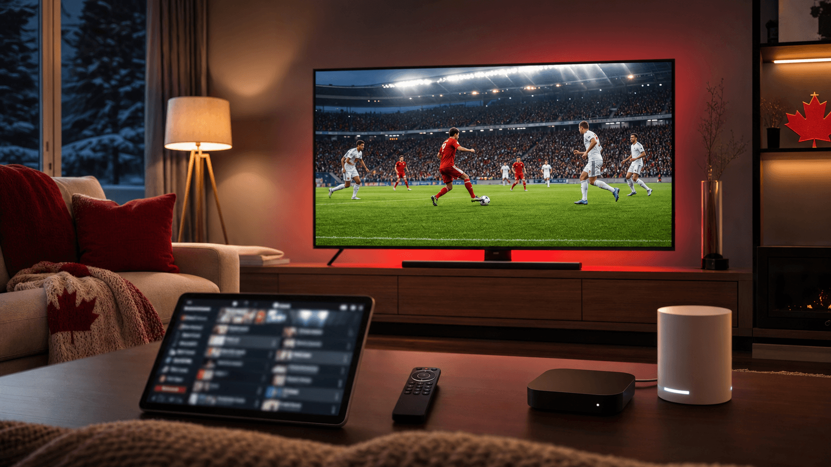 A Canadian home IPTV setup for watching live soccer matches
