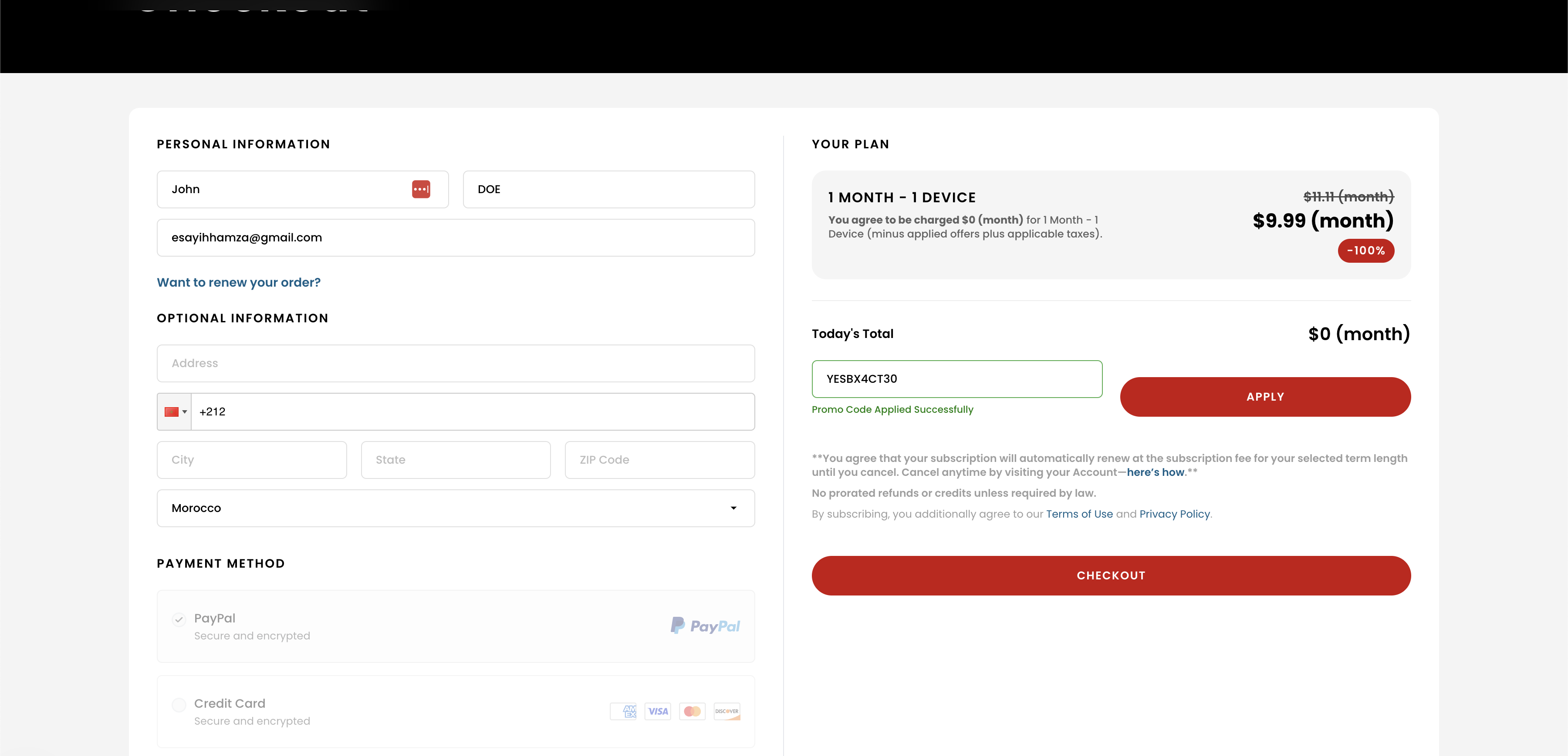 Applying Gift Card as Promo Code