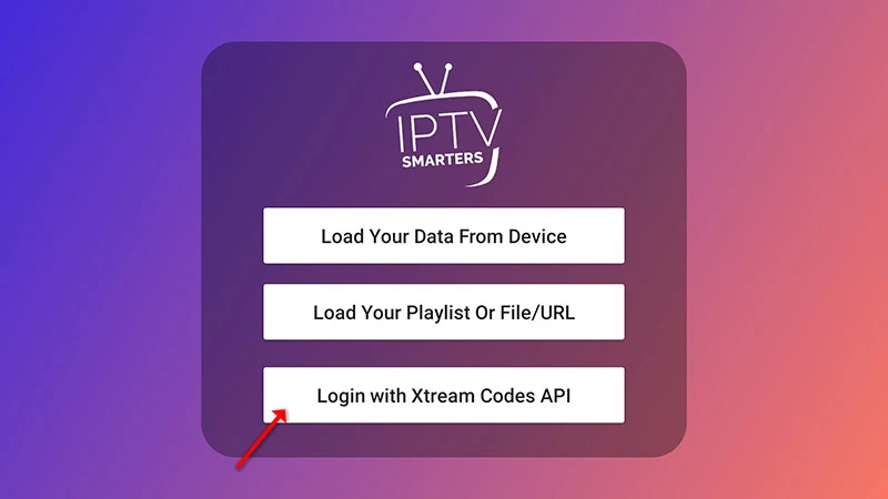 Successful IPTV login screen
