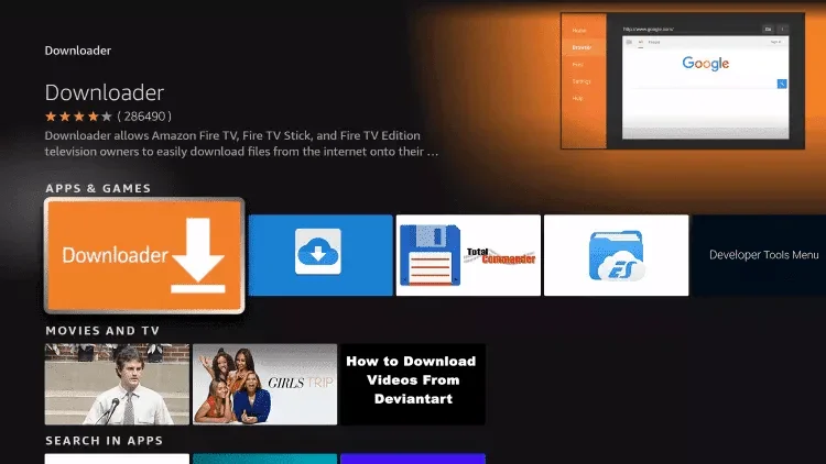 Choosing Downloader app