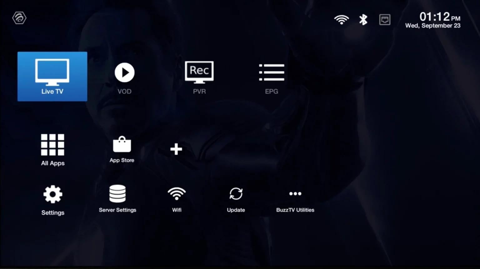 Live TV section on BuzzTV Box
